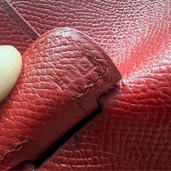 Hermes Evelyne Rouge GM Palladium Hardware dust bag Epsom leather L Stamp COA - Picture 6 of 17